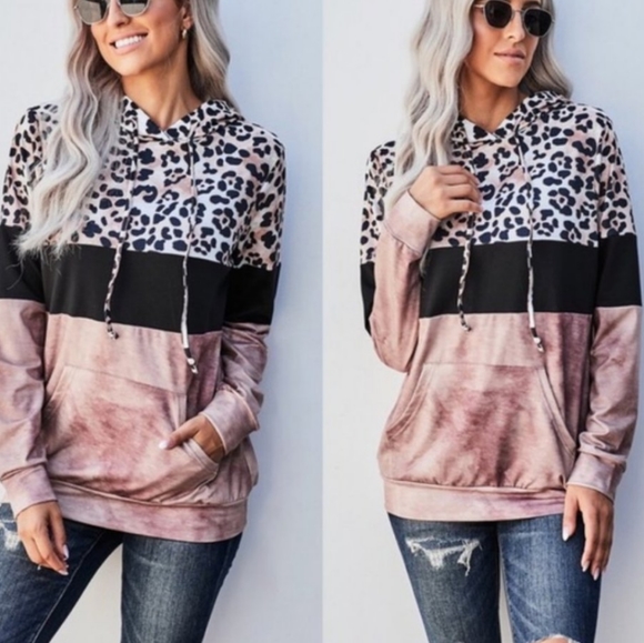 Aluna Levi Tops - Leopard Print Hoodie